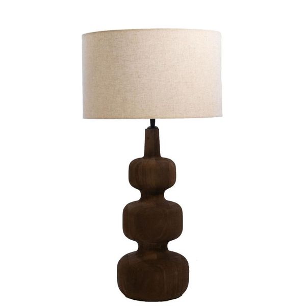Giga Meubel - Tafellamp Bruin - 40cm - Hout - Tafellamp Andrea