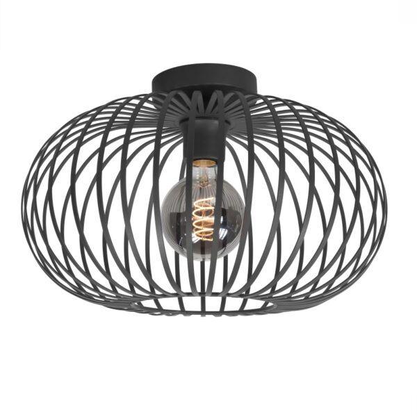 Plafondlamp Bolato zwart 30cm