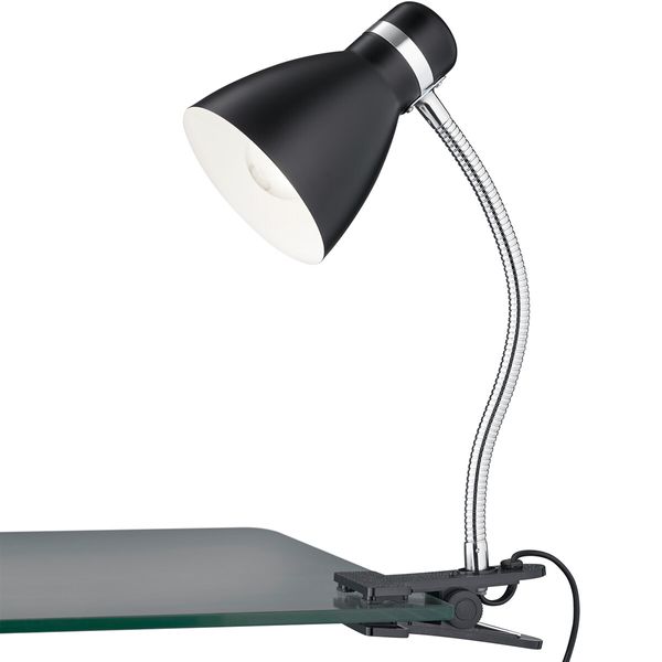 LED Klemlamp - Trion Sora - E27 Fitting - Mat Zwart - Metaal