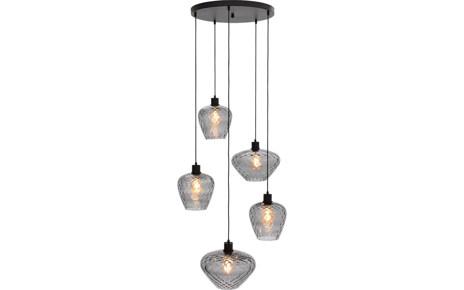 Goossens Hanglamp Dijon, Hanglamp met 5 lichtpunten ø50cm 1 Goossens Hanglamp Dijon