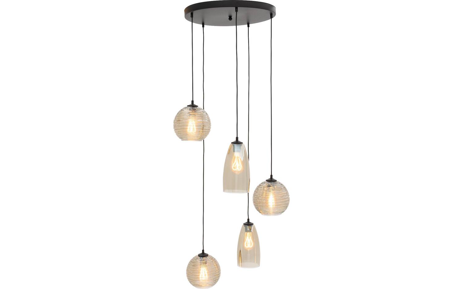 Goossens Hanglamp Soleil, Hanglamp met 5 lichtpunten Ø50cm 1 Goossens Hanglamp Soleil