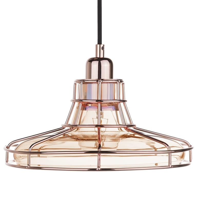 Beliani - TORRE - Hanglamp - Koper - Glas 1 Beliani - TORRE - Hanglamp - Koper - Glas