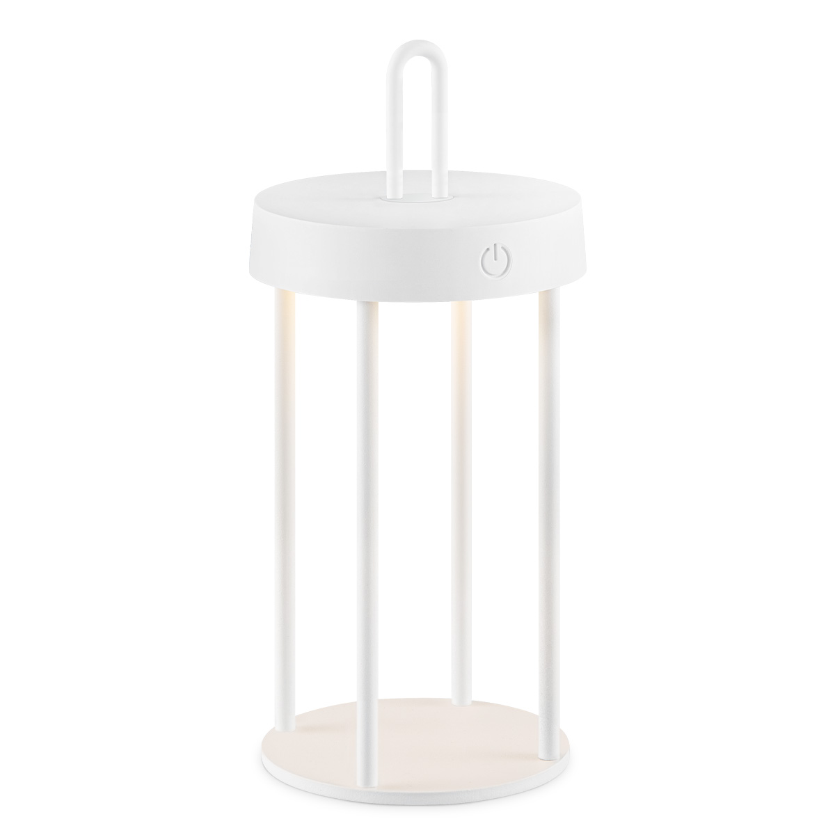 Draadloze Oplaadbare LED Tafellamp - Binnen & Buiten - Dimbaar - ø12.8 x 28.4 cm - Warmwit licht - 3000mAh - White 1 Draadloze Oplaadbare LED Tafellamp - Binnen & Buiten - Dimbaar - ø12.8 x 28.4 cm - Warmwit licht - 3000mAh - White