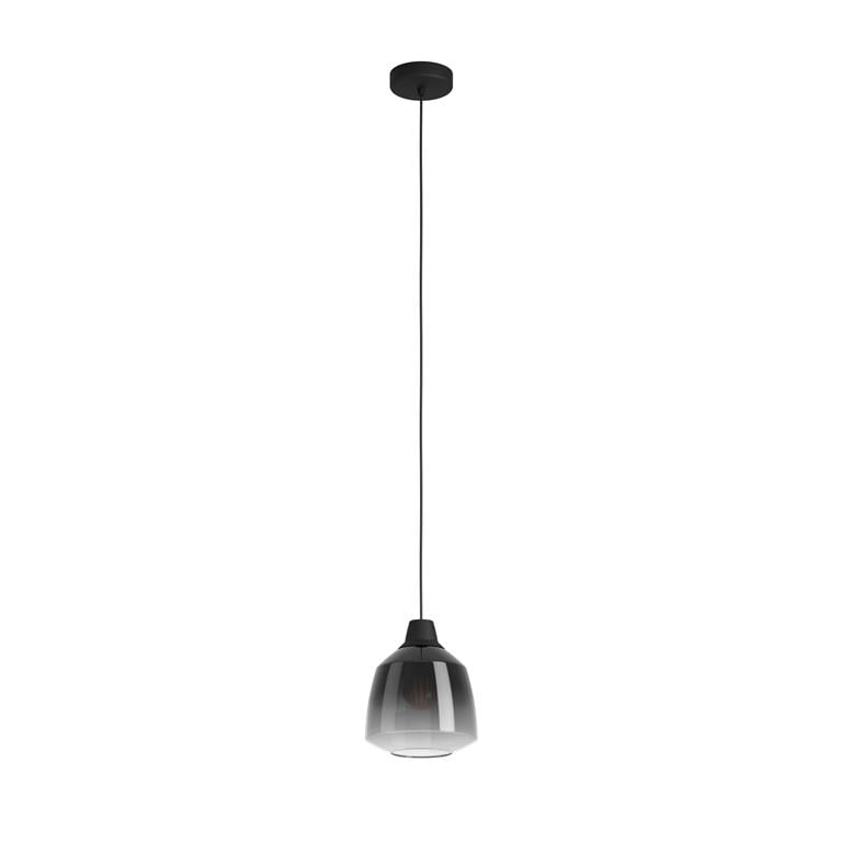 EGLO Sedbergh Hanglamp - E27 - Ø 20 cm - Zwart - Glas 1 EGLO Sedbergh Hanglamp - E27 - Ø 20 cm - Zwart - Glas