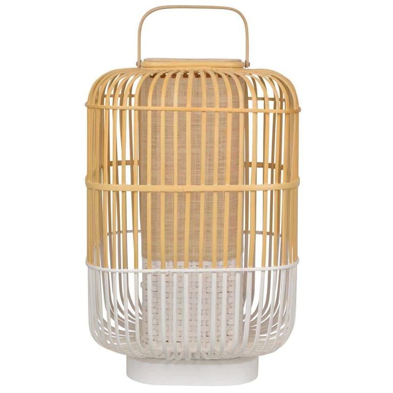 Forestier Bamboo square tafellamp large white 1 Forestier Bamboo square tafellamp large white