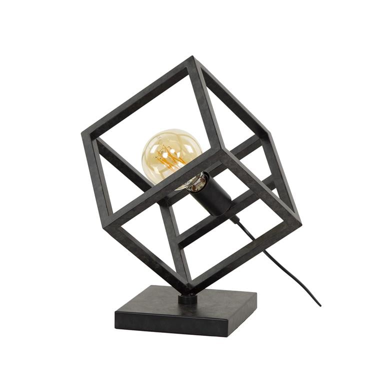 Giga Meubel - Tafellamp Metaal Zwart - LED - 35x35x41cm - Kubus 1 Giga Meubel - Tafellamp Metaal Zwart - LED - 35x35x41cm - Kubus