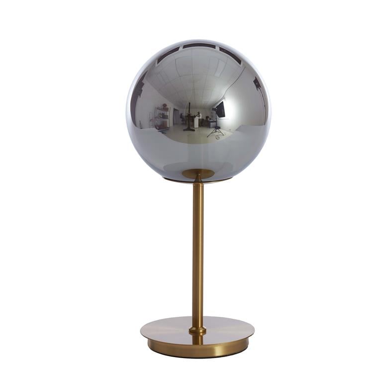 Light & Living Light&living Tafellamp Ø20x43 cm MEDINA glas smoke+goud 1 Light & Living Light&living Tafellamp Ø20x43 cm MEDINA glas smoke+goud