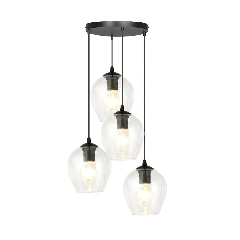 Loft46 4-lichts hanglamp Noah rond 1 Loft46 4-lichts hanglamp Noah rond