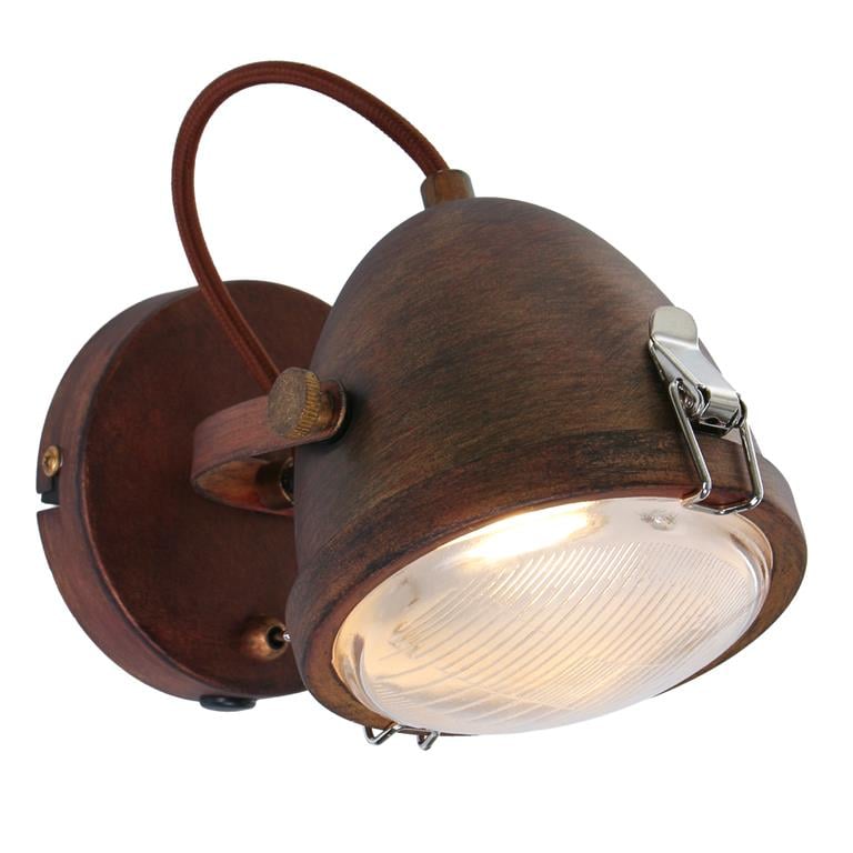 Mexlite Dublin Wandlamp Bruin 1 Mexlite Dublin Wandlamp Bruin