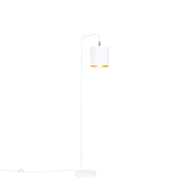 QAZQA Moderne vloerlamp wit - Lofty 1 QAZQA Moderne vloerlamp wit - Lofty