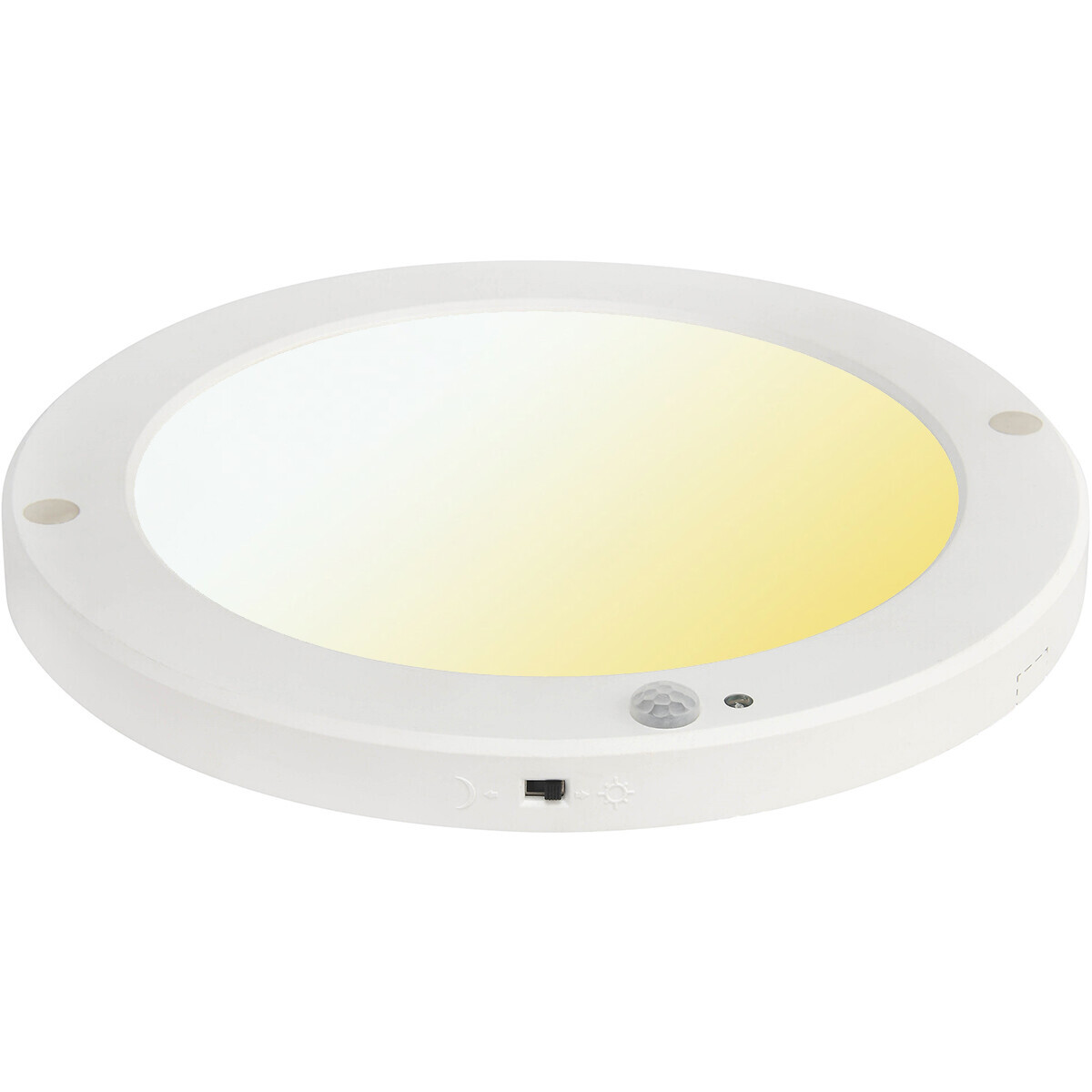 LED Plafondlamp met Bewegingssensor + Dag en Nacht Sensor - 18W - Aanpasbare Kleur CCT - 360° Zichthoek - Opbouw/Inbouw - Rond - Mat Wit 1 LED Plafondlamp met Bewegingssensor + Dag en Nacht Sensor - 18W - Aanpasbare Kleur CCT - 360° Zichthoek - Opbouw/Inbouw - Rond - Mat Wit