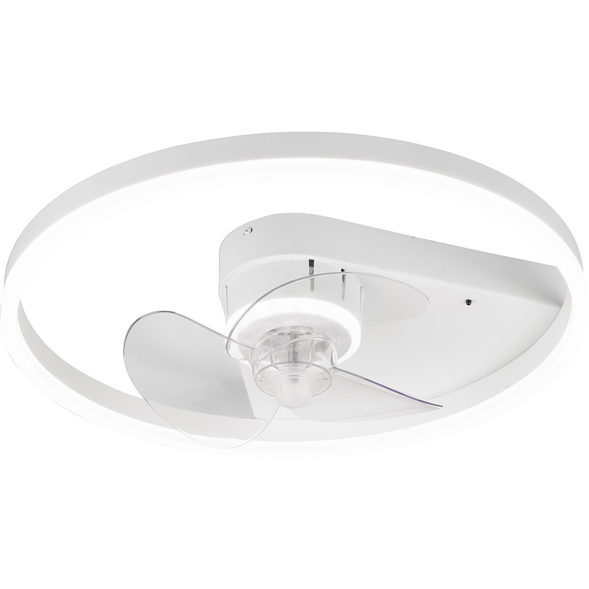 LED Plafondlamp met Ventilator - Plafondventilator - Trion Borkino - 30W - Aanpasbare Kleur - Afstandsbediening - Dimbaar - Rond - Mat Wit - Aluminium 1 LED Plafondlamp met Ventilator - Plafondventilator - Trion Borkino - 30W - Aanpasbare Kleur - Afstandsbediening - Dimbaar - Rond - Mat Wit - Aluminium