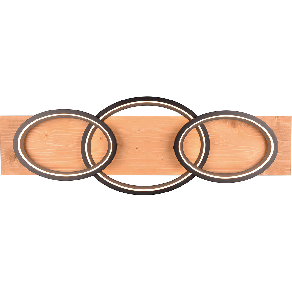 LED Plafondlamp - Plafondverlichting - Trion Bara - 40W - Warm Wit 3000K - Dimbaar - Rechthoek/Ovaal - Mat Zwart - Metaal 1 LED Plafondlamp - Plafondverlichting - Trion Bara - 40W - Warm Wit 3000K - Dimbaar - Rechthoek/Ovaal - Mat Zwart - Metaal