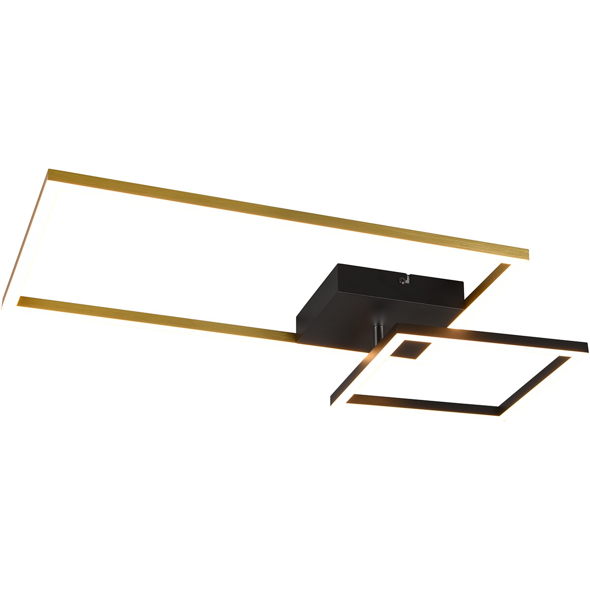 LED Plafondlamp - Plafondverlichting - Trion Pado - 25W - Warm Wit 3000K - Dimbaar - Rechthoek - Mat Goud - Aluminium 1 LED Plafondlamp - Plafondverlichting - Trion Pado - 25W - Warm Wit 3000K - Dimbaar - Rechthoek - Mat Goud - Aluminium