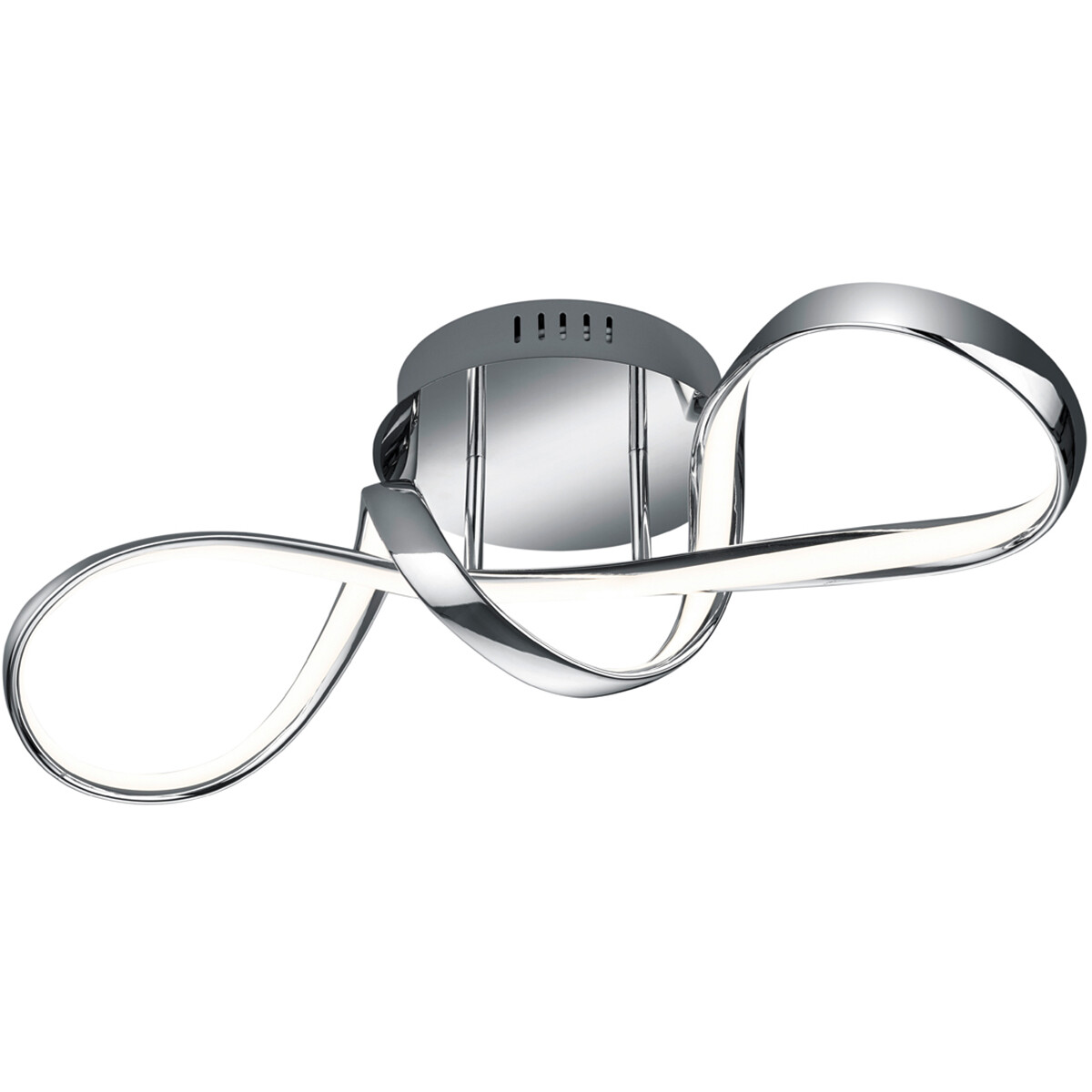 LED Plafondlamp - Plafondverlichting - Trion Peruino - 28W - Natuurlijk Wit 4000K - Dimbaar - Rond - Glans Chroom - Aluminium 1 LED Plafondlamp - Plafondverlichting - Trion Peruino - 28W - Natuurlijk Wit 4000K - Dimbaar - Rond - Glans Chroom - Aluminium