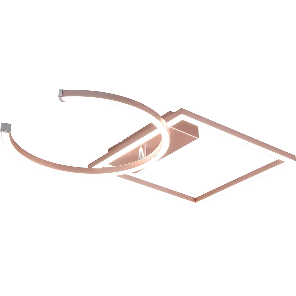 LED Plafondlamp - Plafondverlichting - Trion Pivacci - 23.5W - Natuurlijk Wit 4000K - Dimbaar - Rechthoek - Mat Roségoud - Aluminium 1 LED Plafondlamp - Plafondverlichting - Trion Pivacci - 23.5W - Natuurlijk Wit 4000K - Dimbaar - Rechthoek - Mat Roségoud - Aluminium