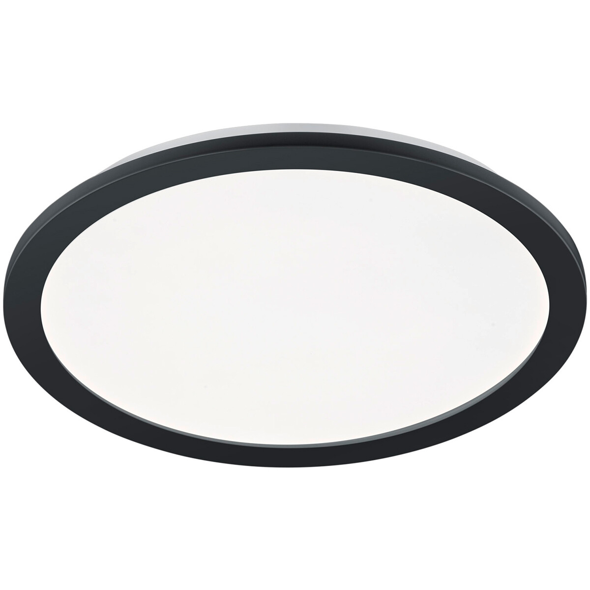 LED Plafondlamp - Trion Campill - 22W - Warm Wit 3000K - Spatwaterdicht IP44 - Dimbaar - Rond - Mat Zwart - Kunststof 1 LED Plafondlamp - Trion Campill - 22W - Warm Wit 3000K - Spatwaterdicht IP44 - Dimbaar - Rond - Mat Zwart - Kunststof