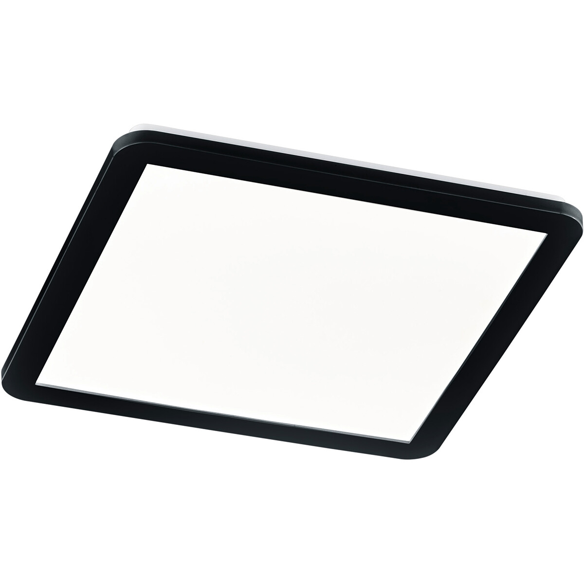 LED Plafondlamp - Trion Campill - 22W - Warm Wit 3000K - Spatwaterdicht IP44 - Dimbaar - Vierkant - Mat Zwart - Kunststof 1 LED Plafondlamp - Trion Campill - 22W - Warm Wit 3000K - Spatwaterdicht IP44 - Dimbaar - Vierkant - Mat Zwart - Kunststof