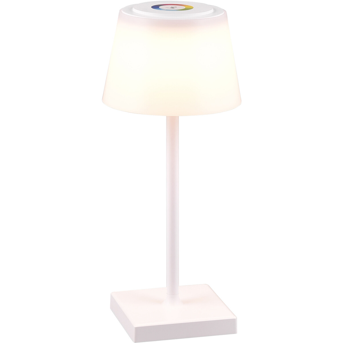 LED Tafellamp met Opbaadbare Batterijen - Trion Sansy - 2.1W - RGBW - Spatwaterdicht IP44 - Dimbaar - Vierkant - Wit 1 LED Tafellamp met Opbaadbare Batterijen - Trion Sansy - 2.1W - RGBW - Spatwaterdicht IP44 - Dimbaar - Vierkant - Wit