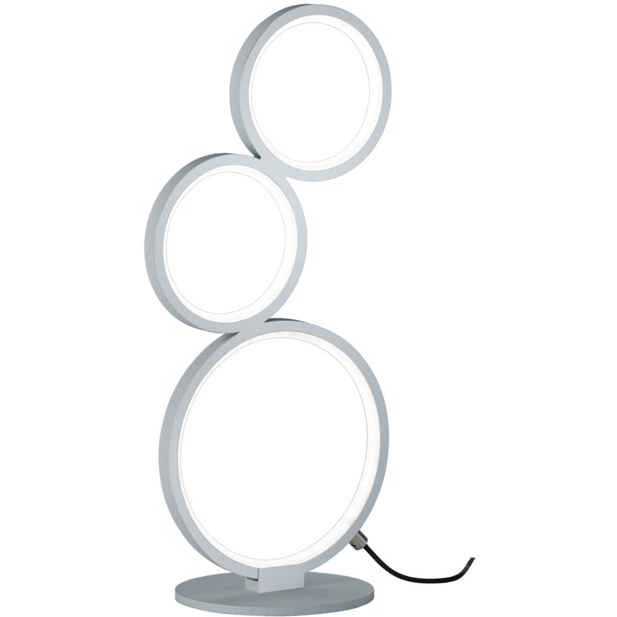 LED Tafellamp - Trion Rondy - 17W - Warm Wit 3000K - Dimbaar - Rond - Mat Zilver - Aluminium 1 LED Tafellamp - Trion Rondy - 17W - Warm Wit 3000K - Dimbaar - Rond - Mat Zilver - Aluminium
